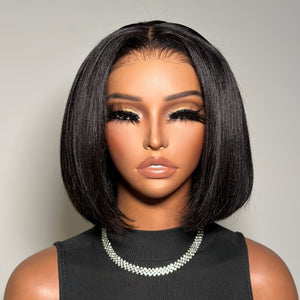 Put on & Go Yaki Straight Bob Cut Lace 5x5 Closure Wig