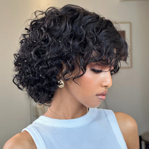 Wear & Go Vibes Bouncy Curly Pixie Cut Hair Wig