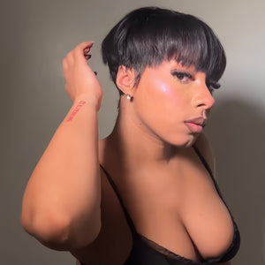 Natural Realistic Short Pixie Cut Glueless Bangs Wig