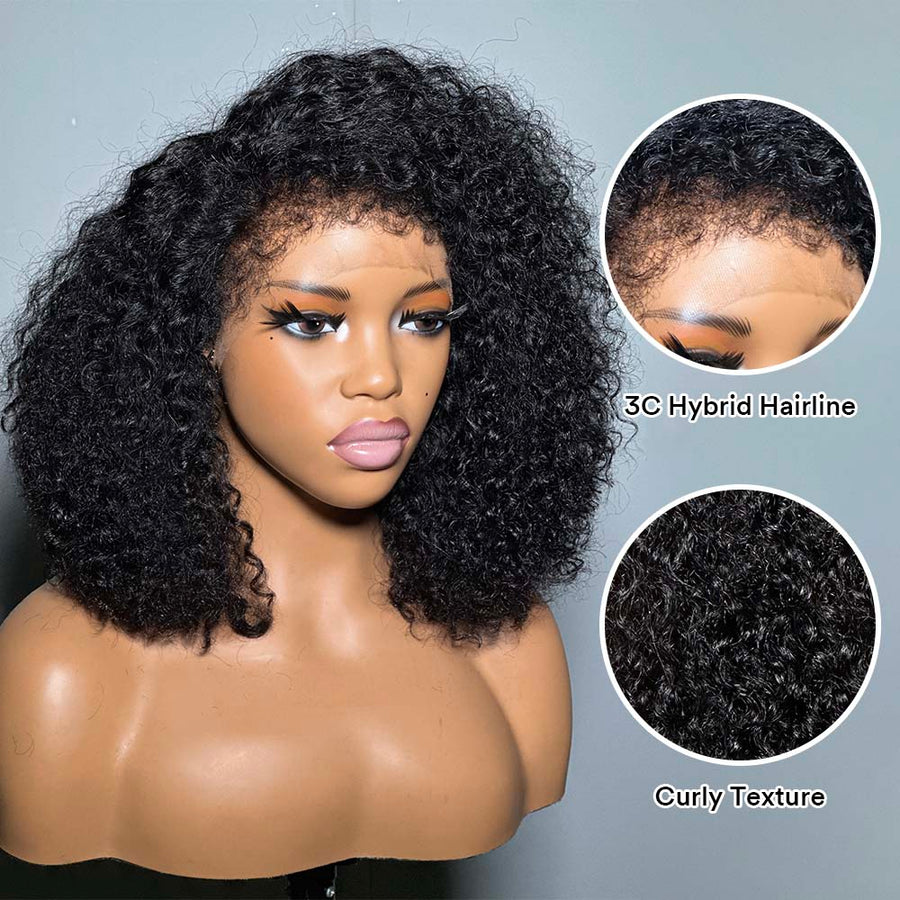 Trendy Curly With Hybrid Hairline HD Lace Wig