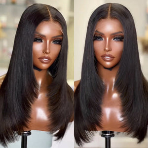 5x5 Lace Closure Trendy Layered Cut Wig