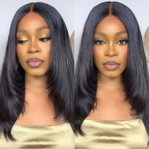 5x5 Lace Closure Trendy Layered Cut Wig