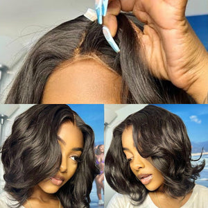 Wear & Go Layered Wavy Bob 5x5 Pre Cut Lace Wig