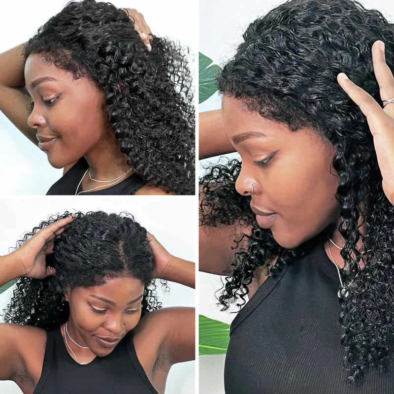 Natural Realistic Kinky Curly Hairline Wig