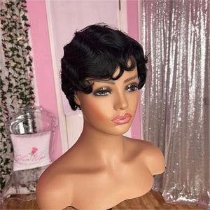 Glueless Short Pixie Wave Wig